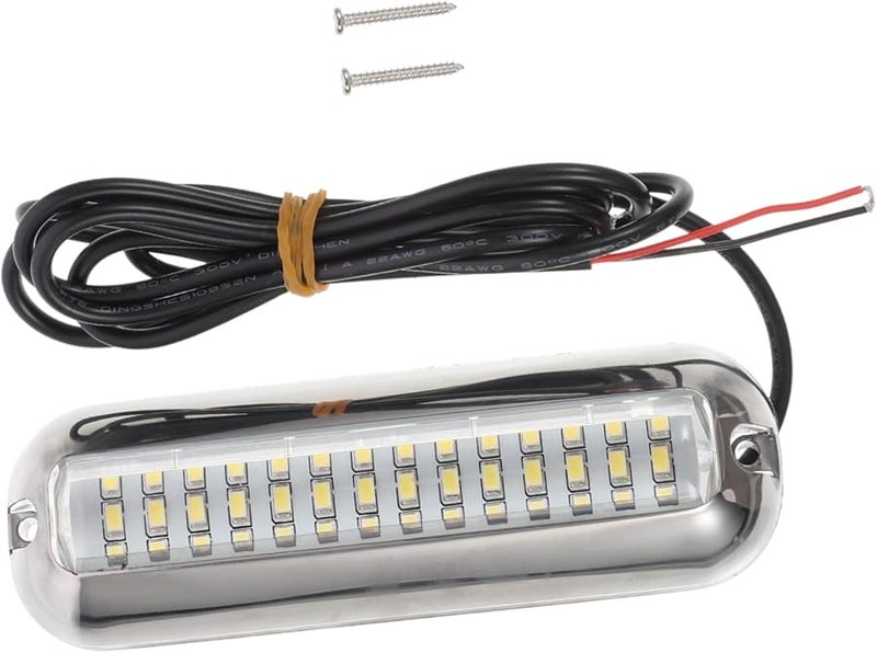 HANABASS 316 مصباح قارب تحت الماء من الفولاذ المقاوم للصدأ 42 LED مقاوم للماء IP68 تركيب عمودي خلفي - Image 1